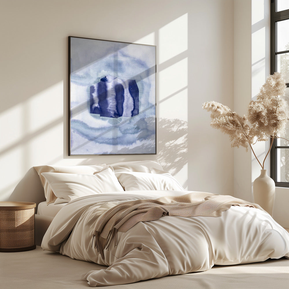 Blue and Purple Organic shapes | Poster