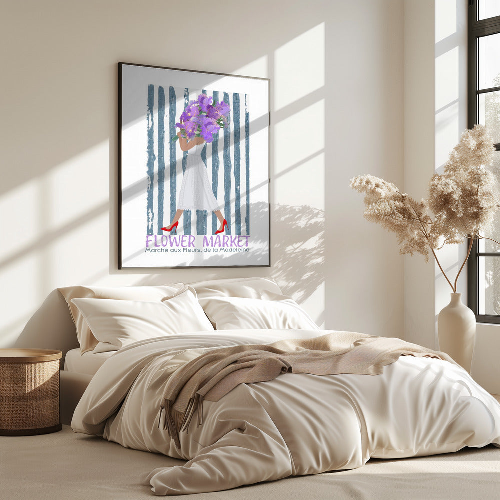 Flower Market Marche aux fleurs Paris | Poster