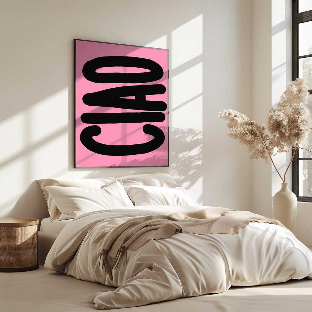 Bold Black Typography on Pink | Poster