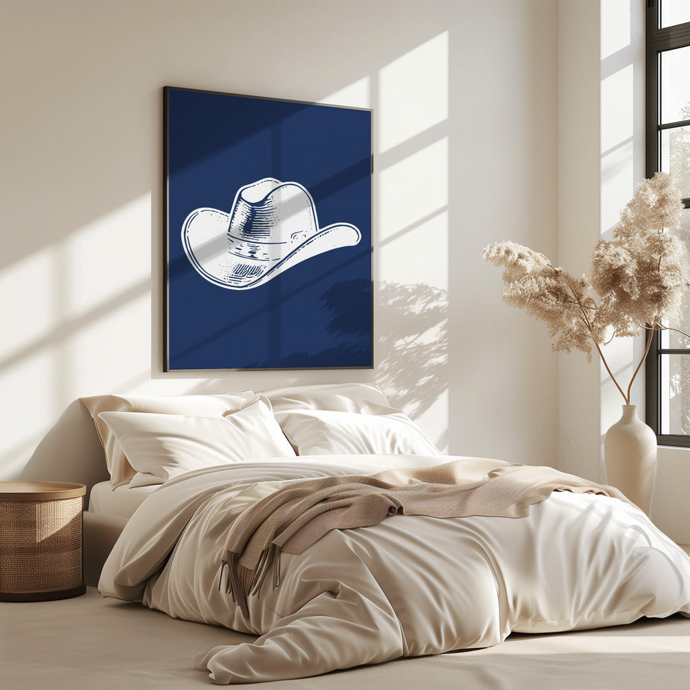 Navy Blue Cowboy Hat | Poster