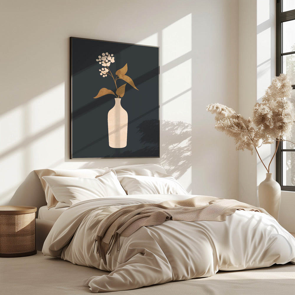 Minimal Abstract Art Vase Flower | Poster