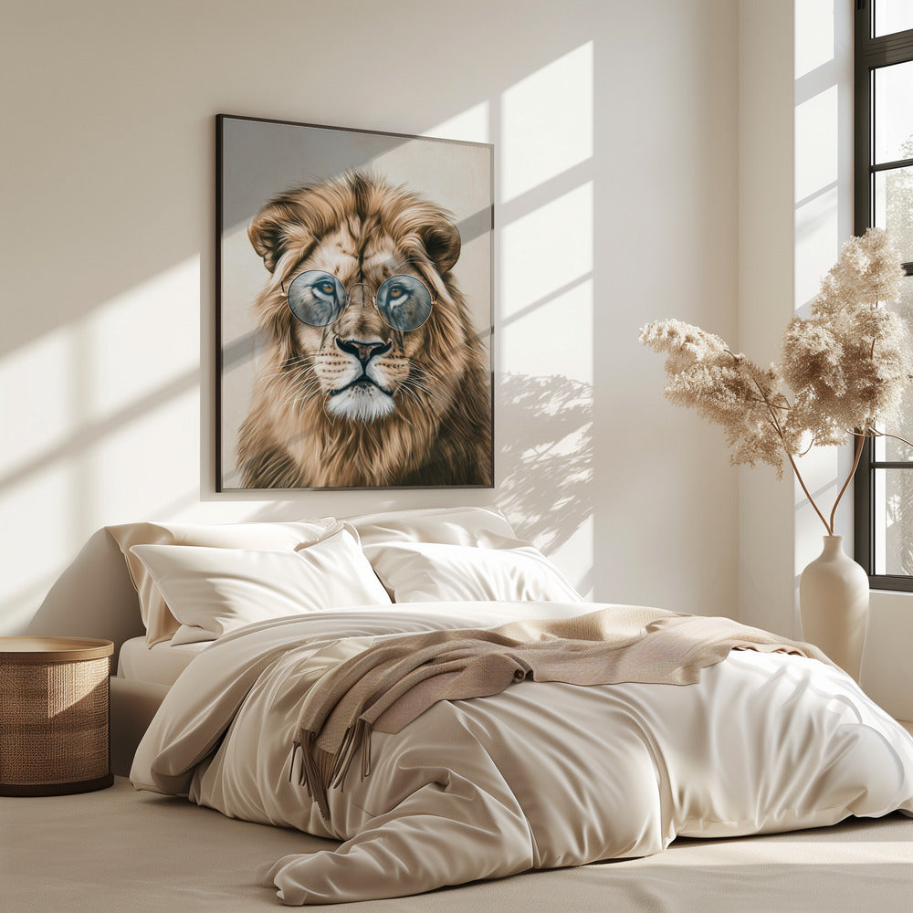 Lion in Glasses | Poster
