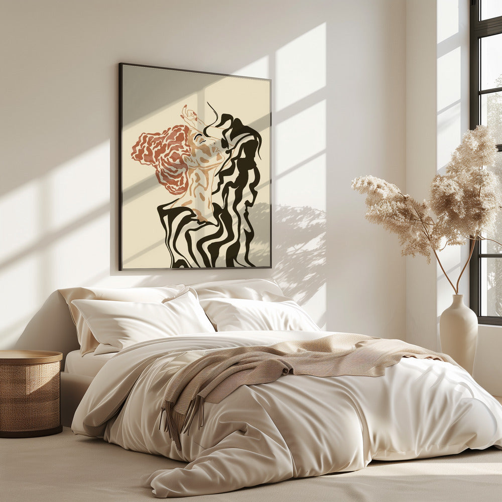 Woman In a Striped Blouse | Poster