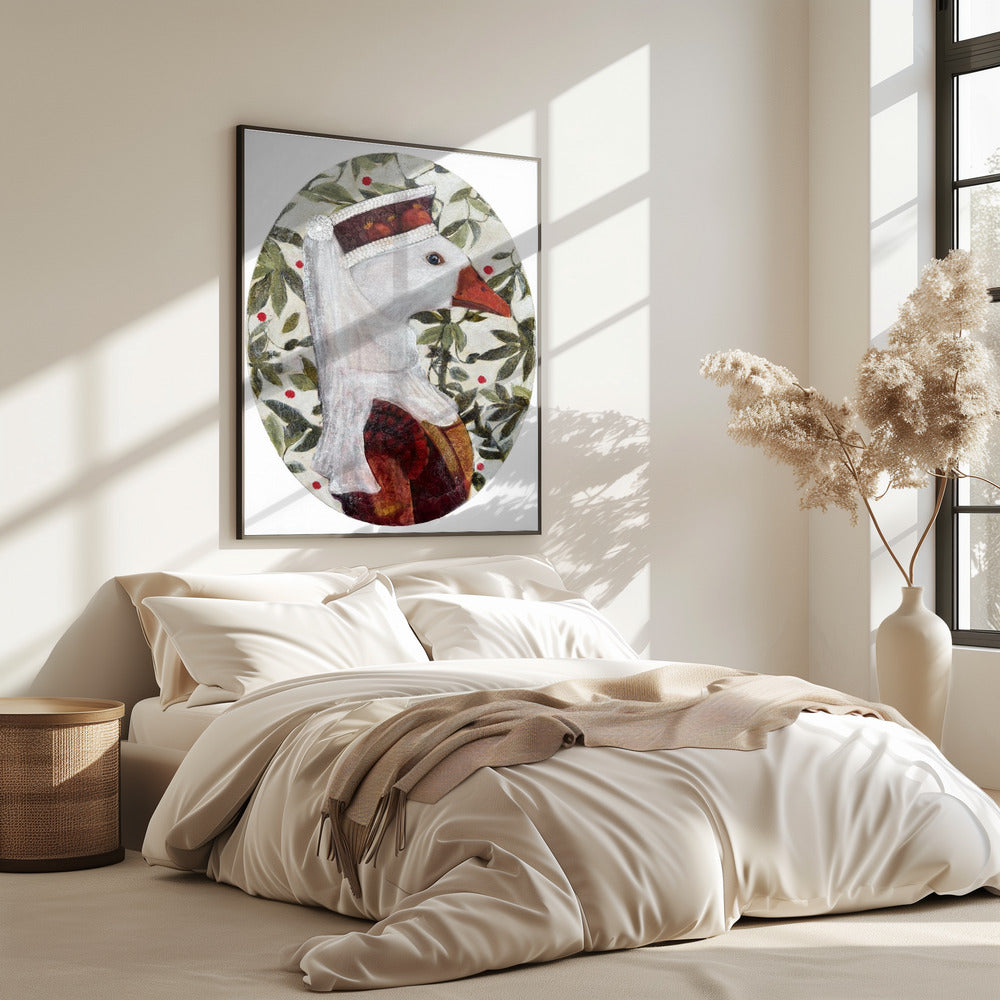 Cata With Green Leafs | Poster