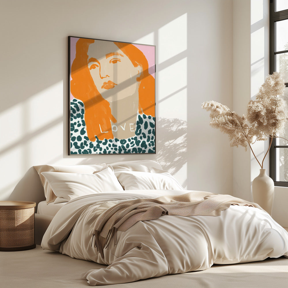 Portrait of a Woman with Orange Hair | Poster
