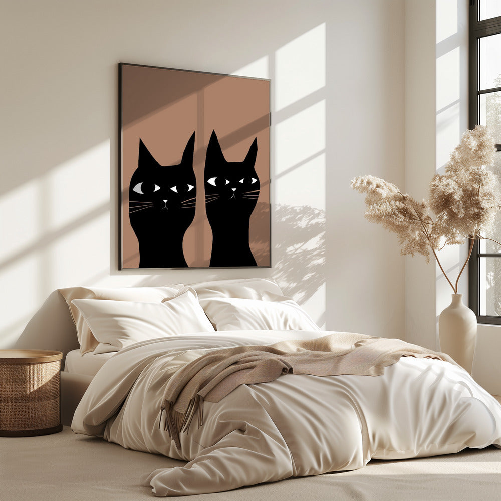 Two black cats | Poster