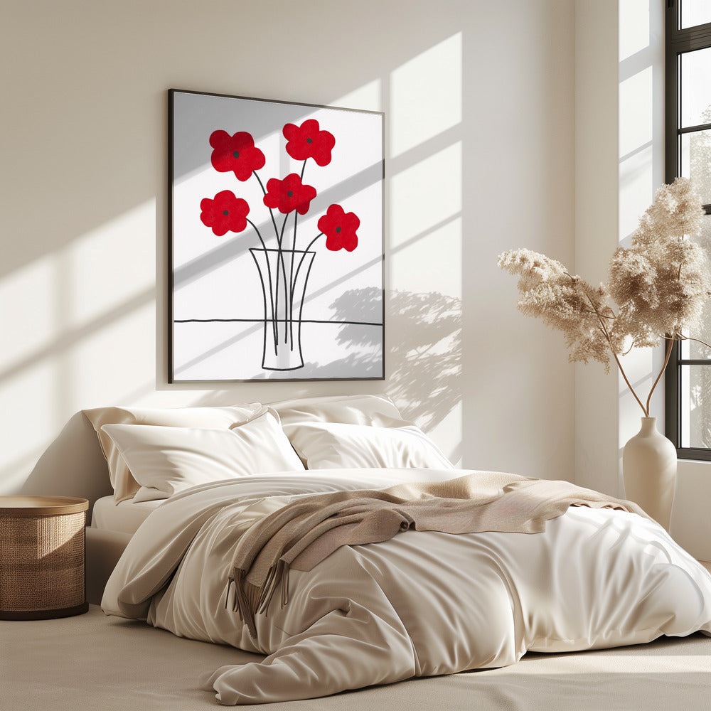 Poppies in Vase | Poster