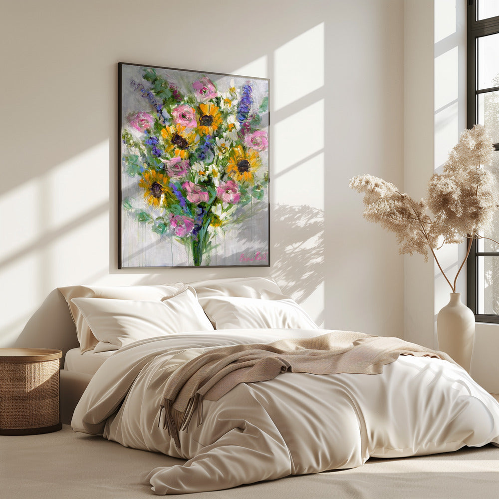 Vibrant Sunflowers Bouquet | Poster
