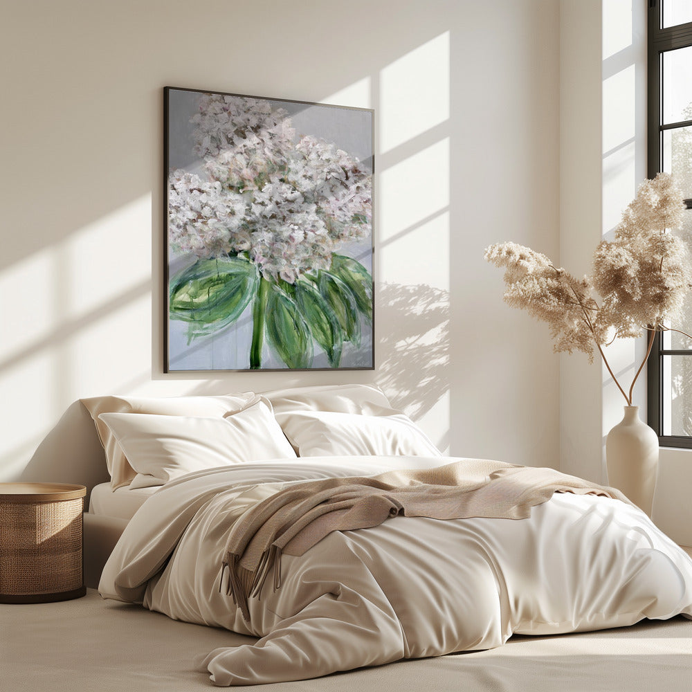 White Hydrangea Bloom | Poster