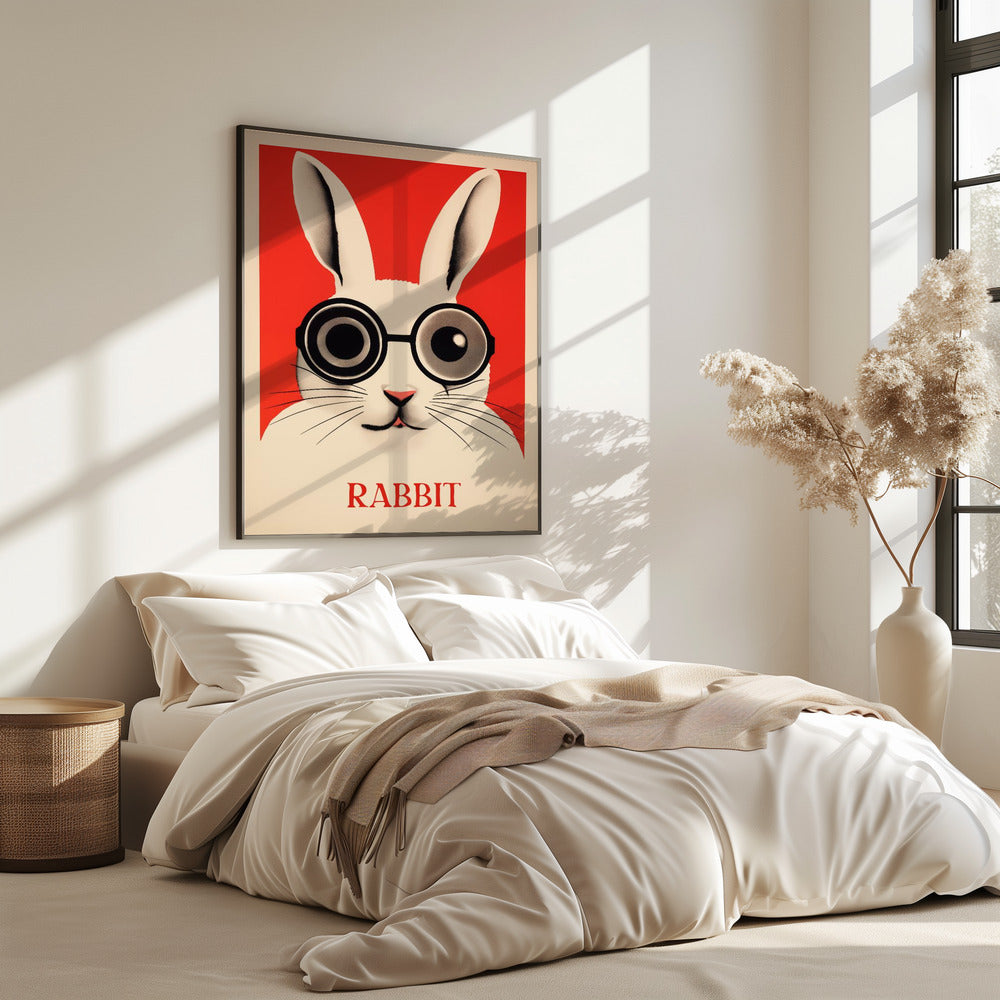 Rabbit With Oversized Glasses | Poster