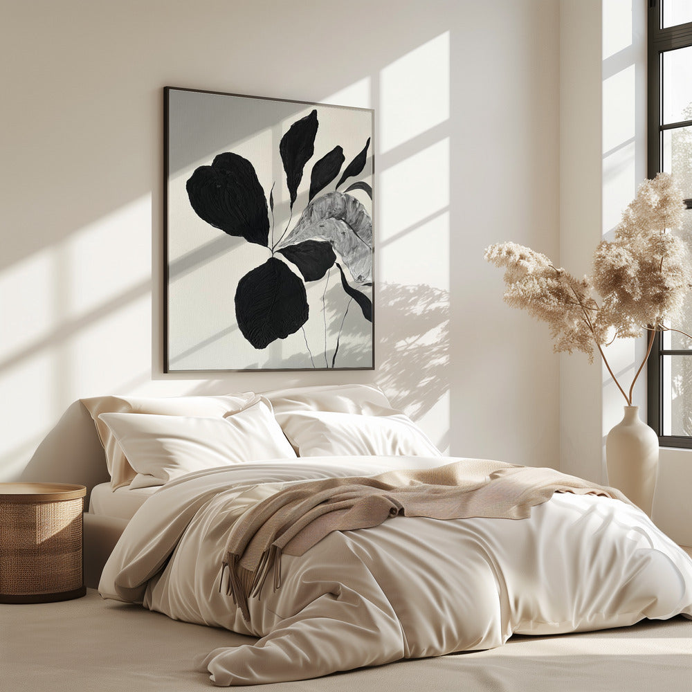 Monochrome Leaves | Poster