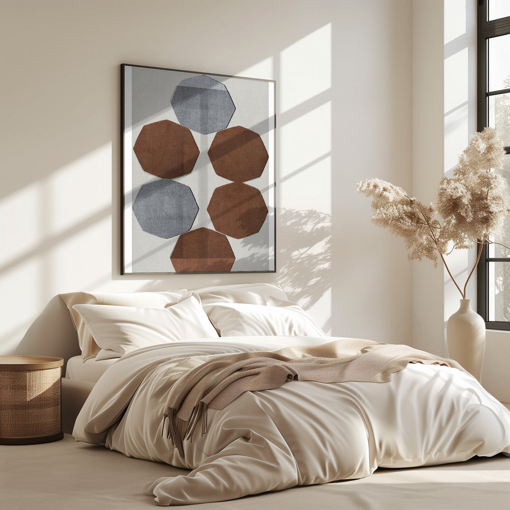 Faceted Earth Shapes | Poster