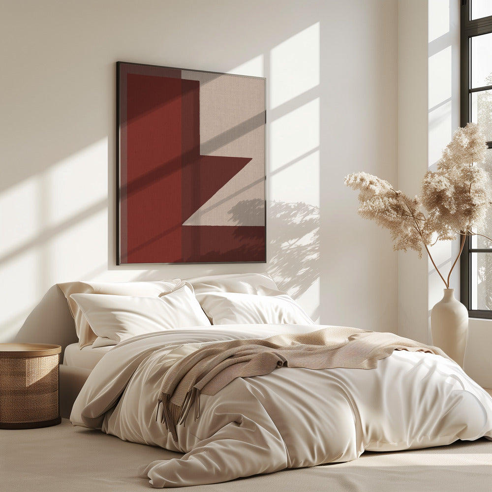 Red Geometric Composition | Poster