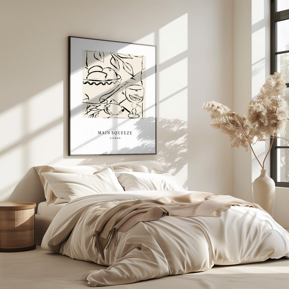 Abstract Fruit Bowl And Glass | Poster