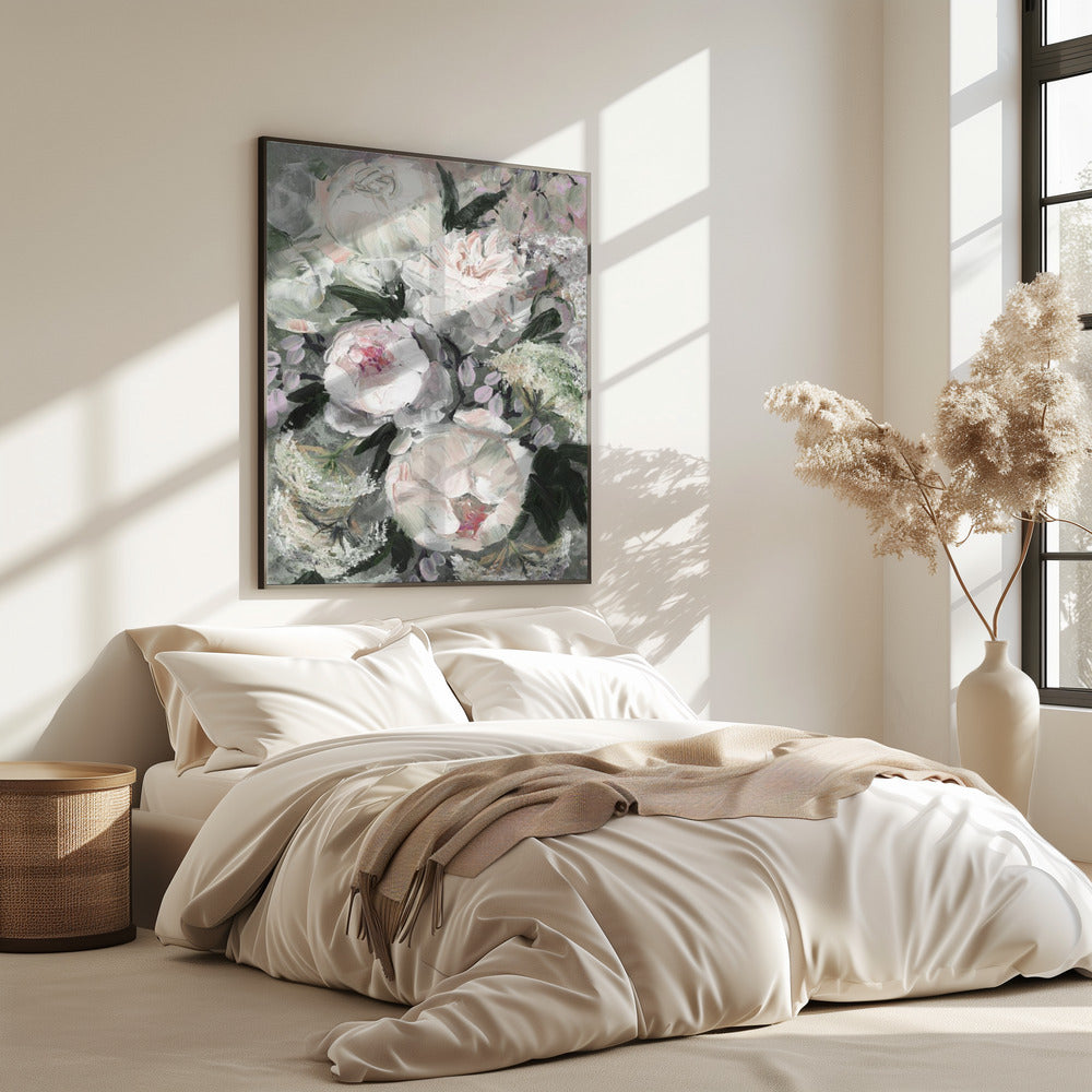 flForal Composition With White And Pink Flowers | Poster