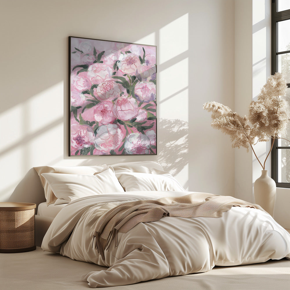Floral Composition Of Pink Peonies | Poster