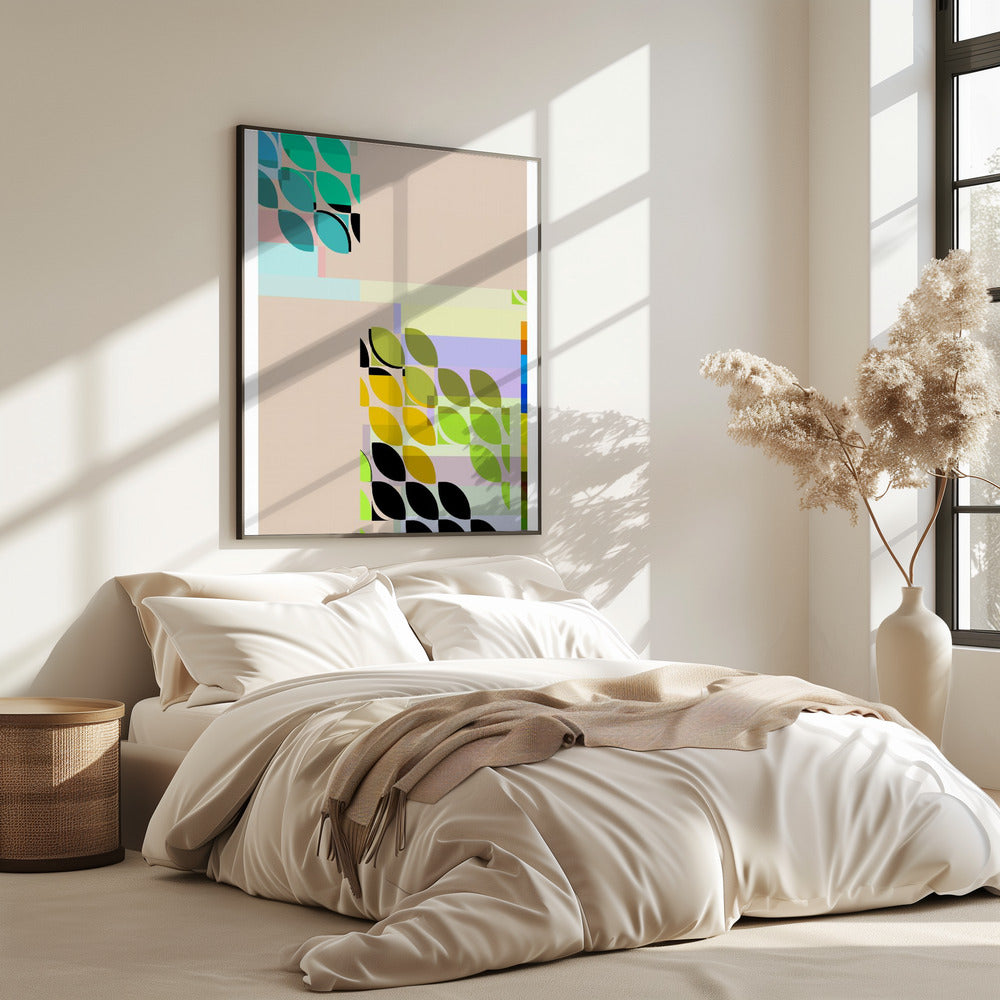 Colorful Leaf Like Shapes | Poster