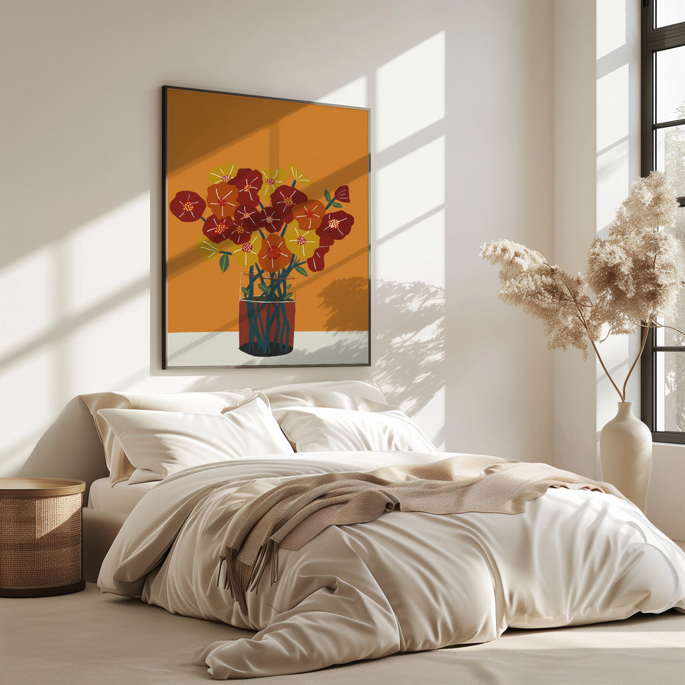 Floral flowers in vase | Poster