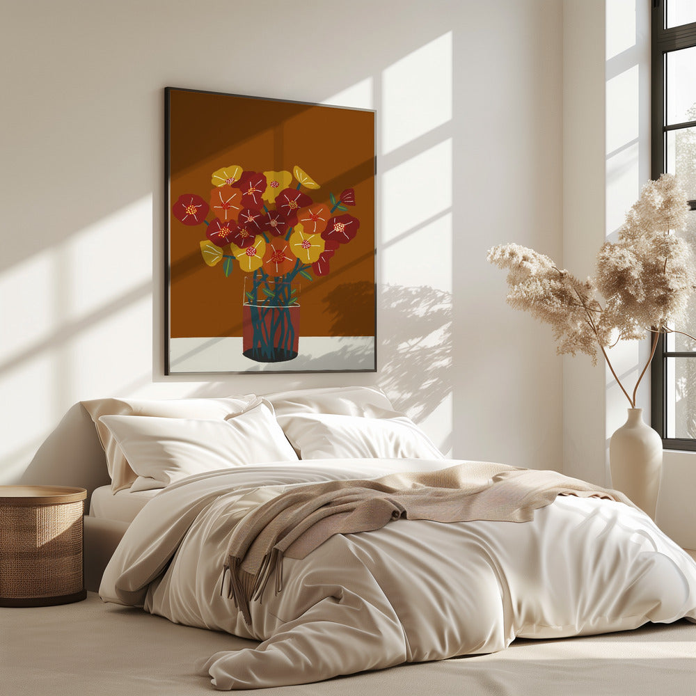 Floral flowers in vase | Poster