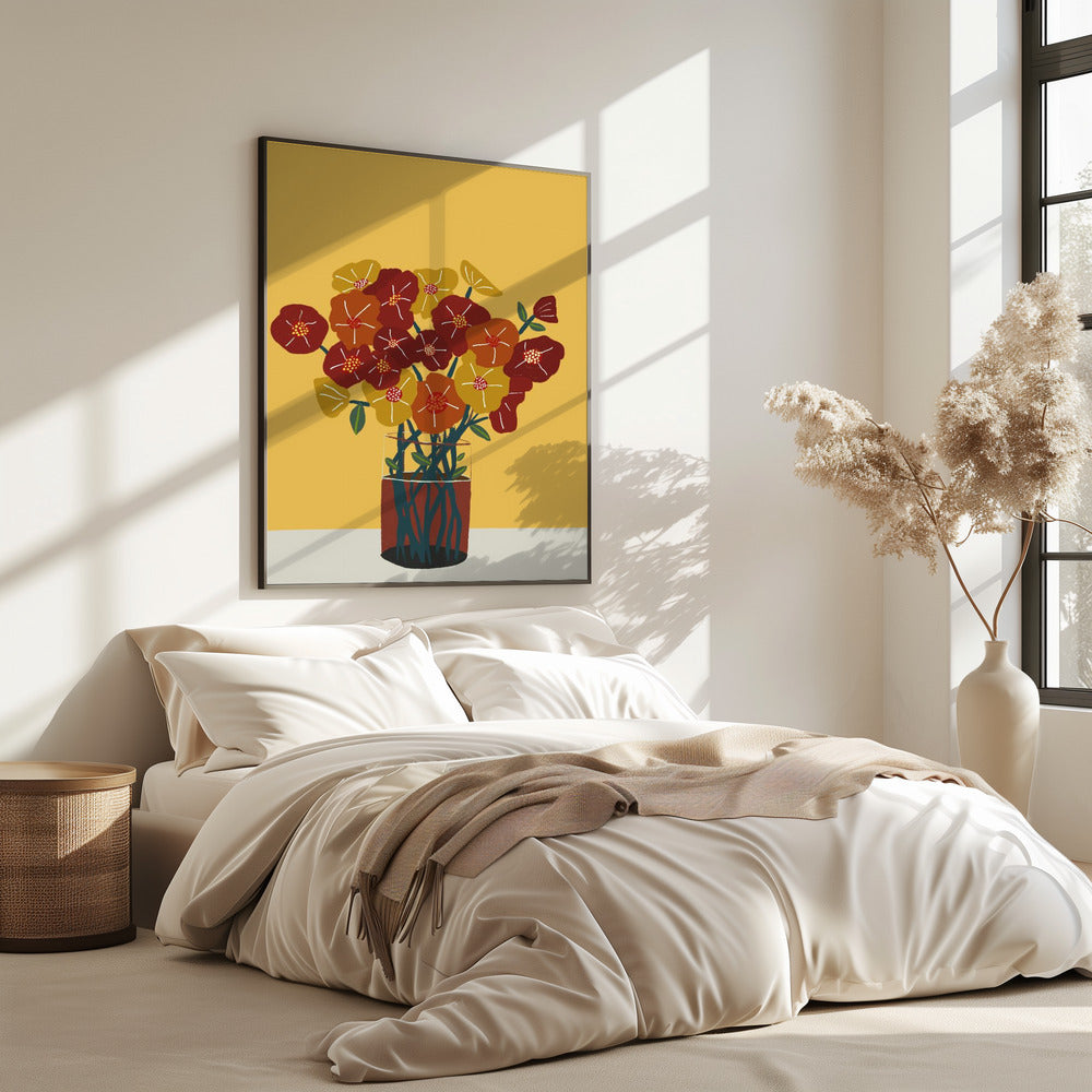 Floral flowers in vase | Poster
