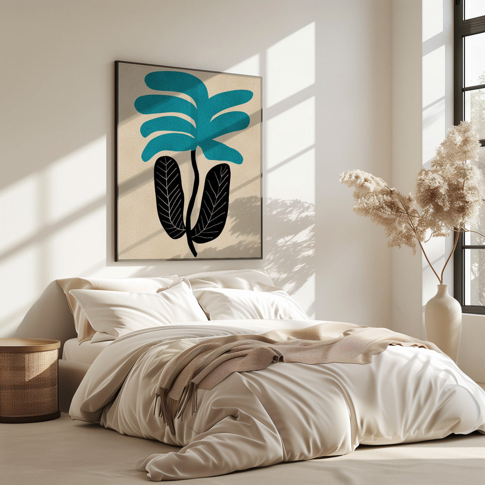 Blue floral flower | Poster