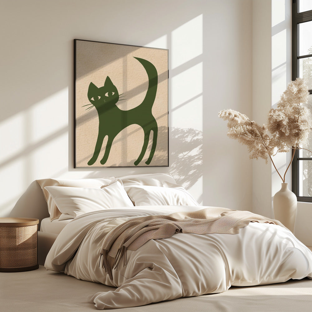 Green cat | Poster