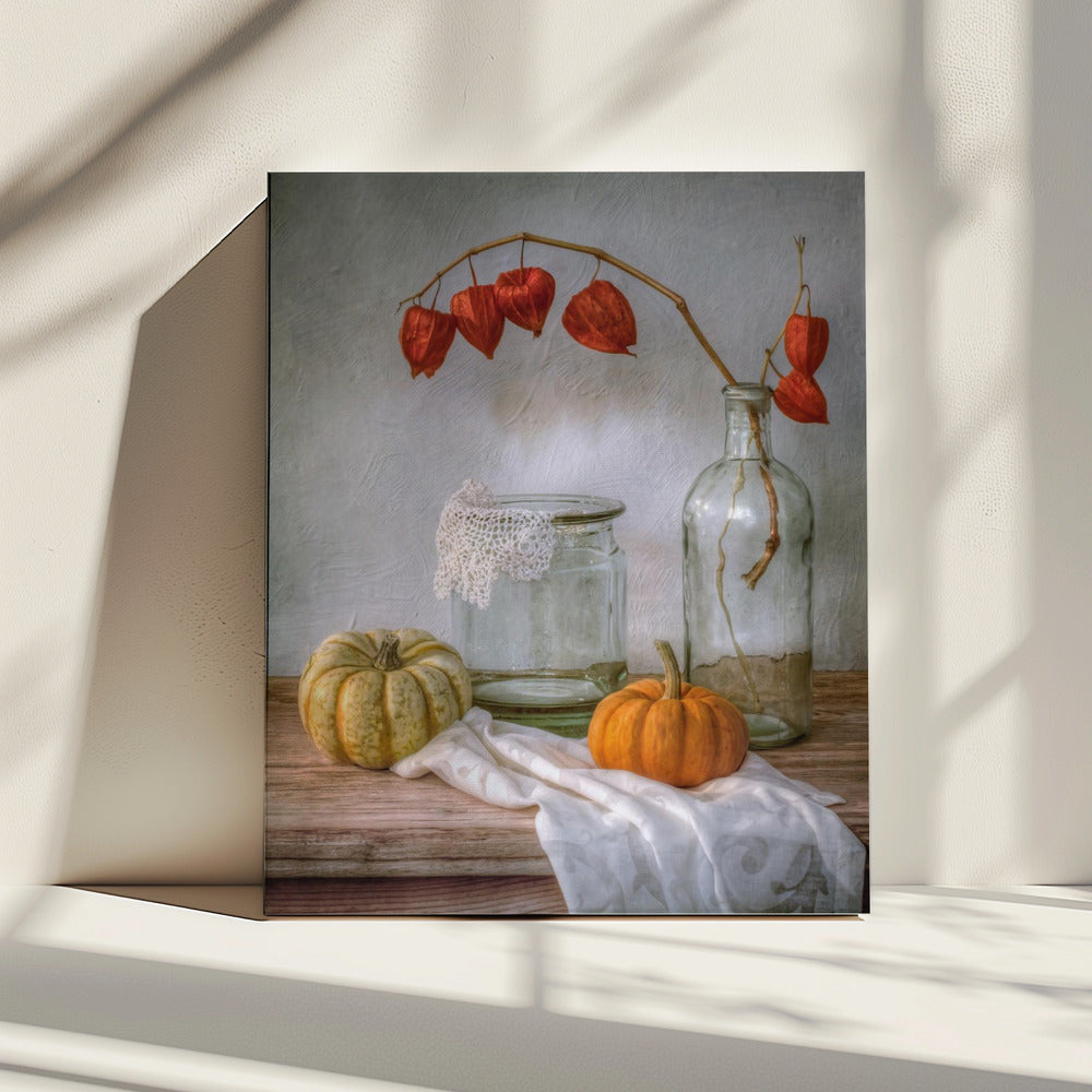 Still life with Physalis and Pumpkin | Canvas