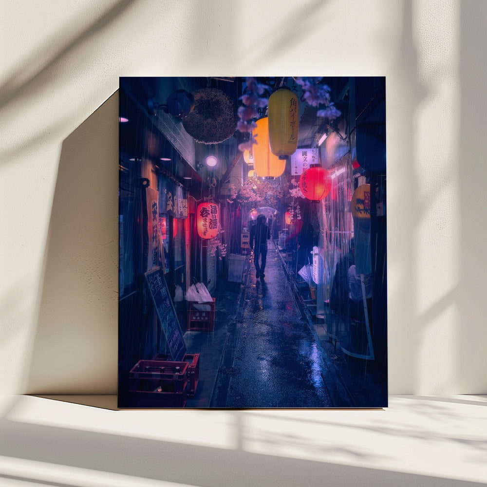 Tokyo Blue Rain | Canvas