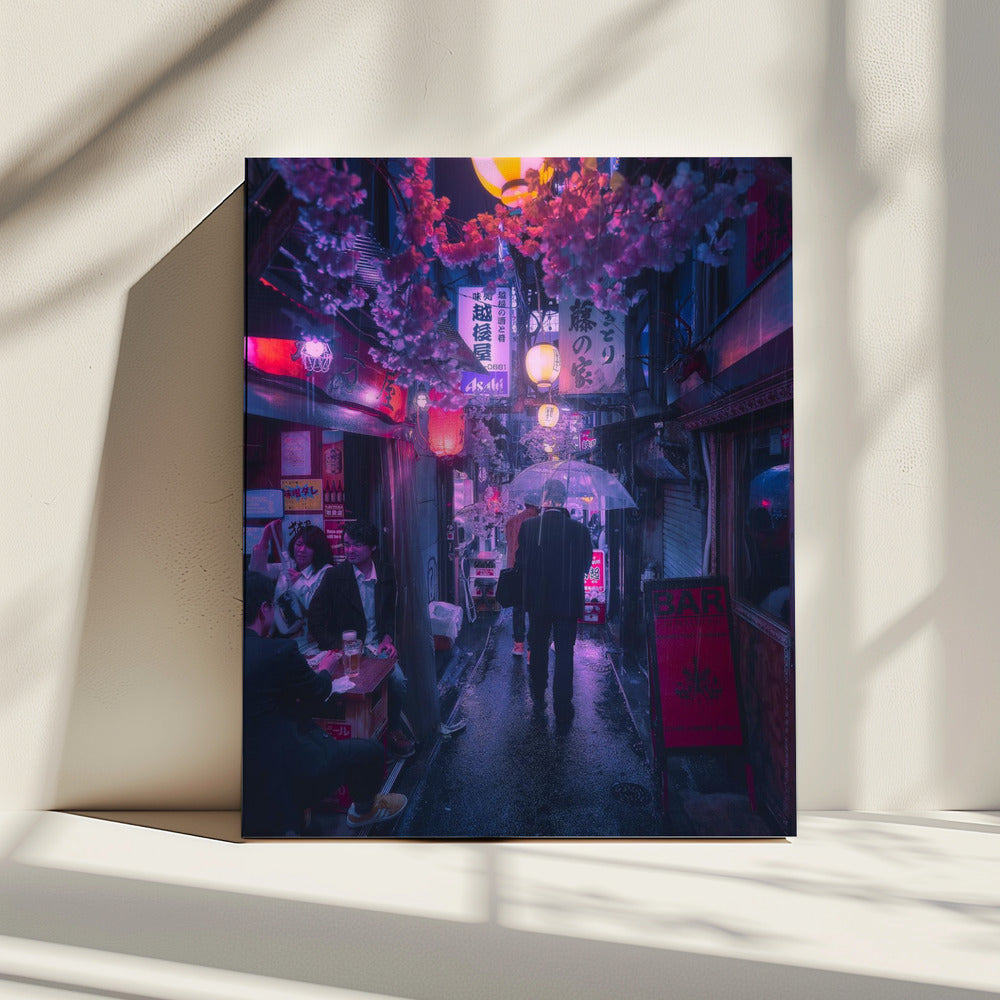 Tokyo Blue Rain | Canvas