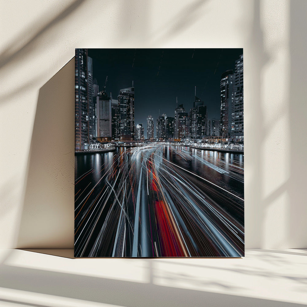 Traffic jam in the Dubai canal | Canvas