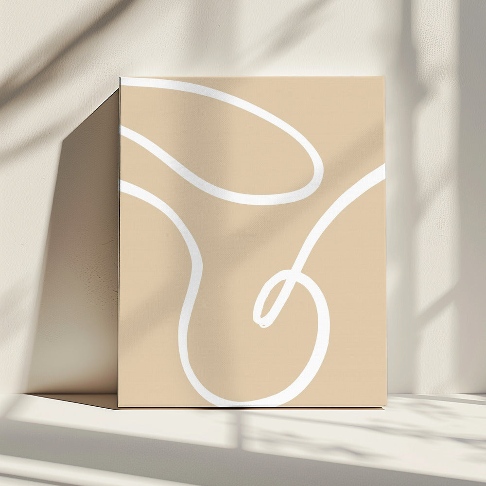 Beige Lines 02 | Canvas