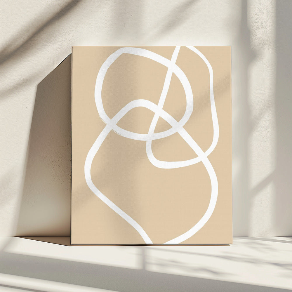 Beige Lines 03 | Canvas