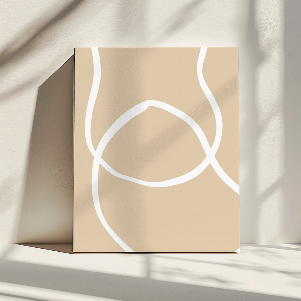 Beige Lines 04 | Canvas