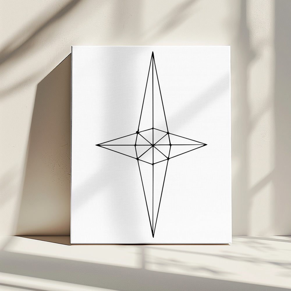 Grid Star White | Canvas