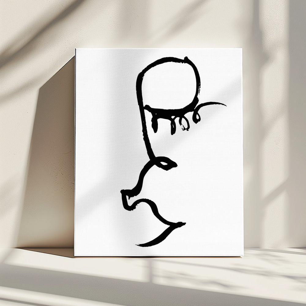 Half Face Black | Canvas