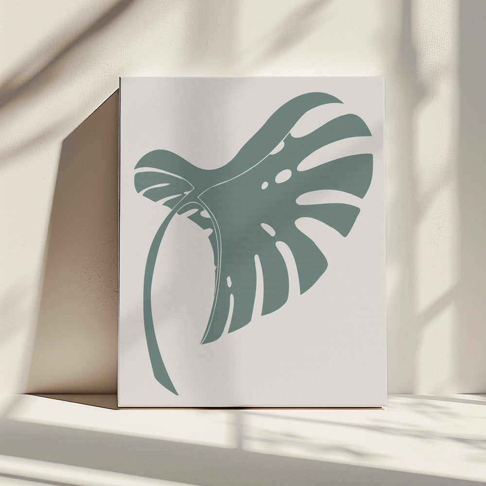 Monstera Bent Green | Canvas