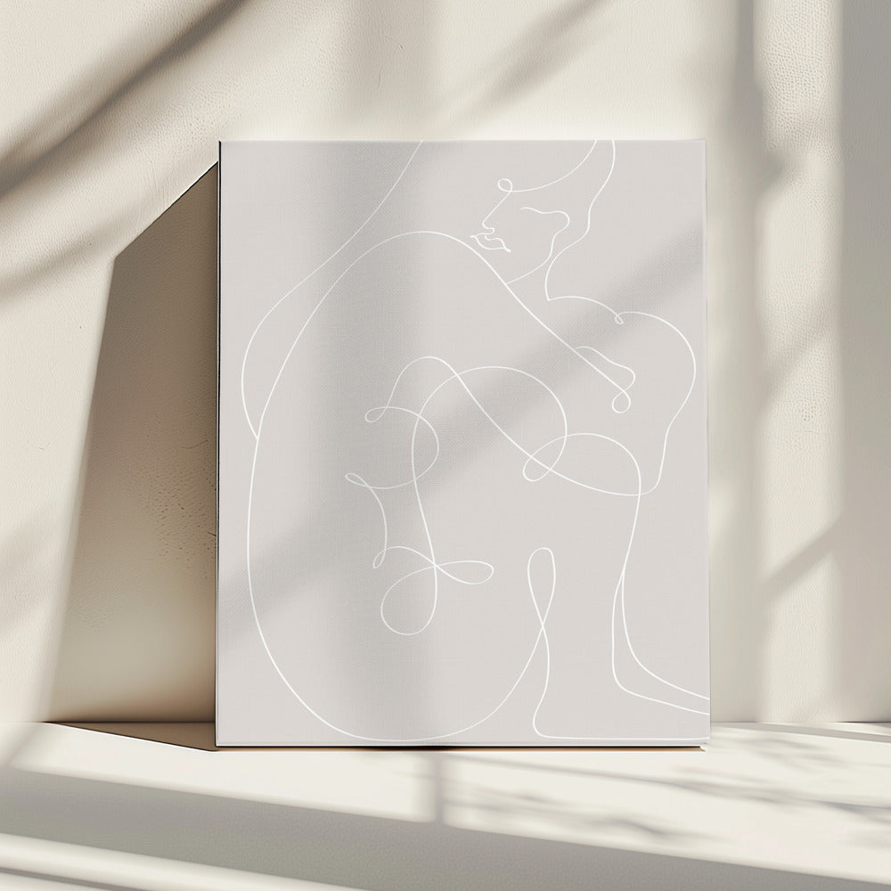 Woman Lines White | Canvas