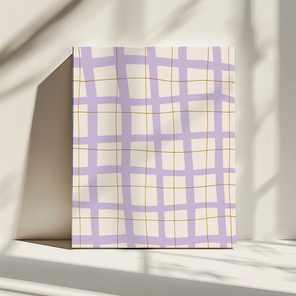 Lilac Grid | Canvas