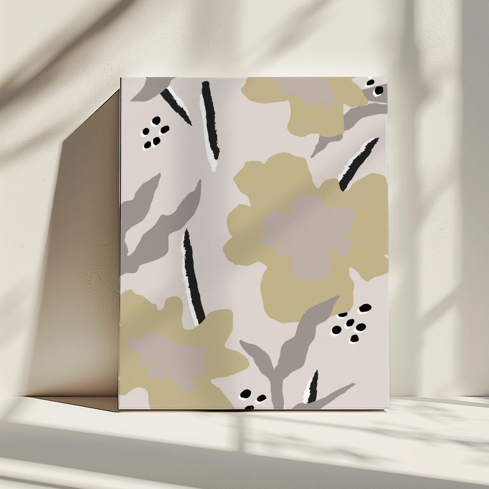 Beige Flowers | Canvas