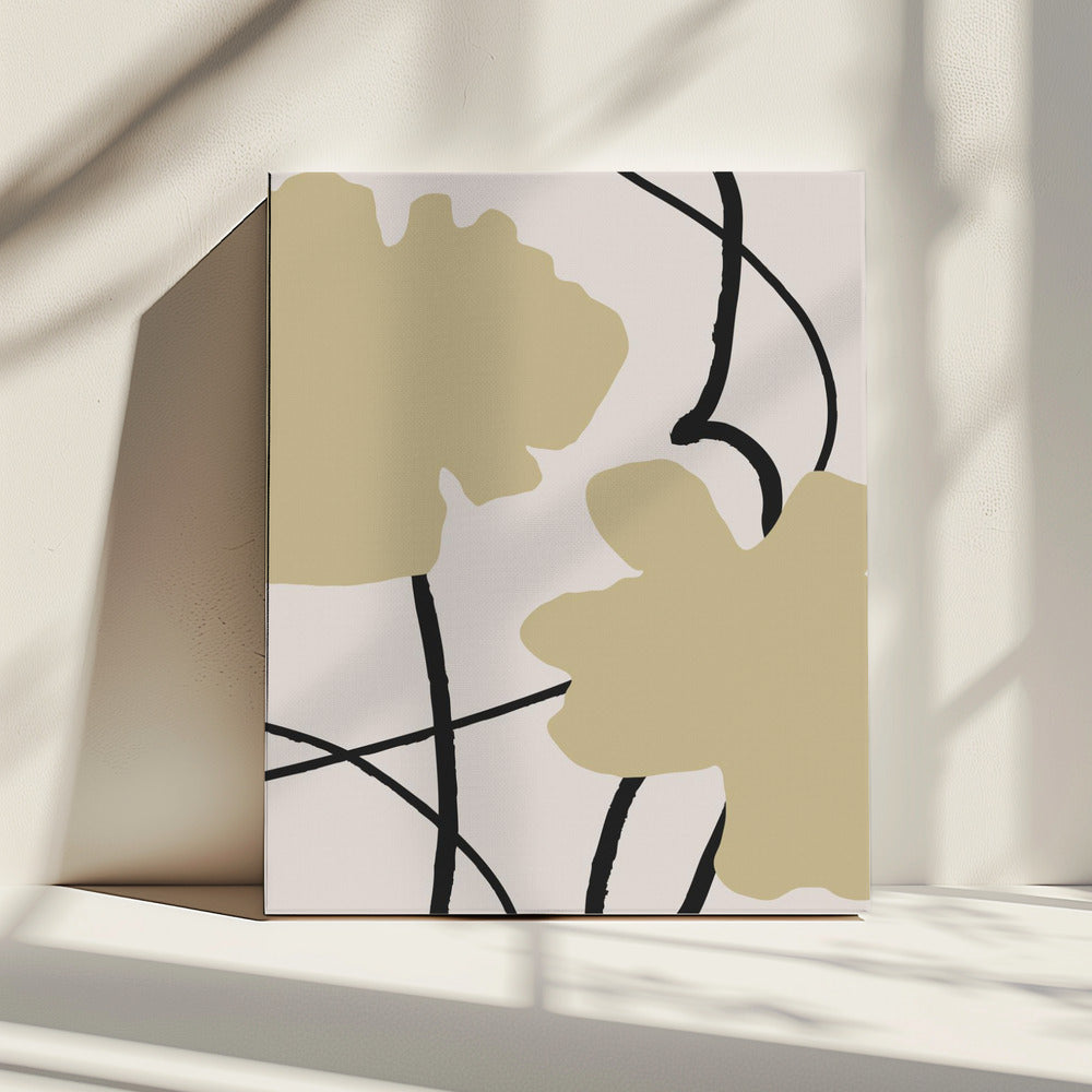 Beige Flowers 02 | Canvas