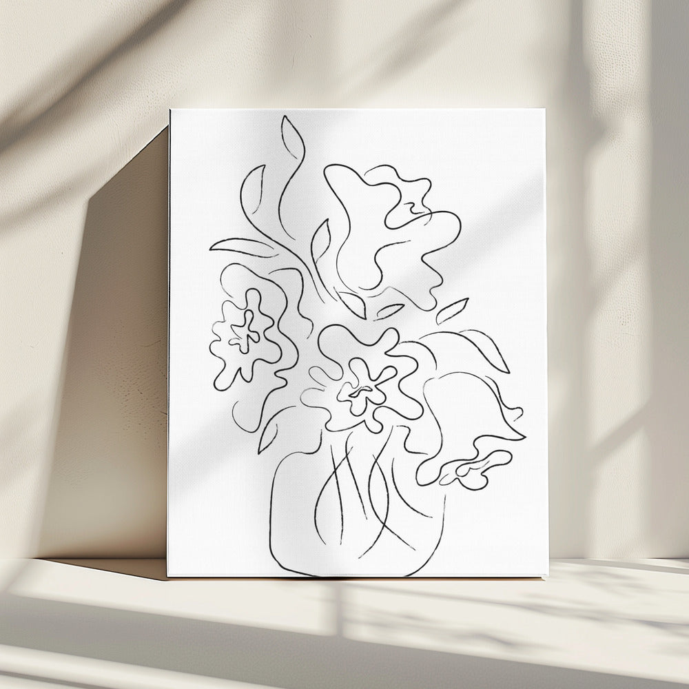Flower Bouquet White | Canvas