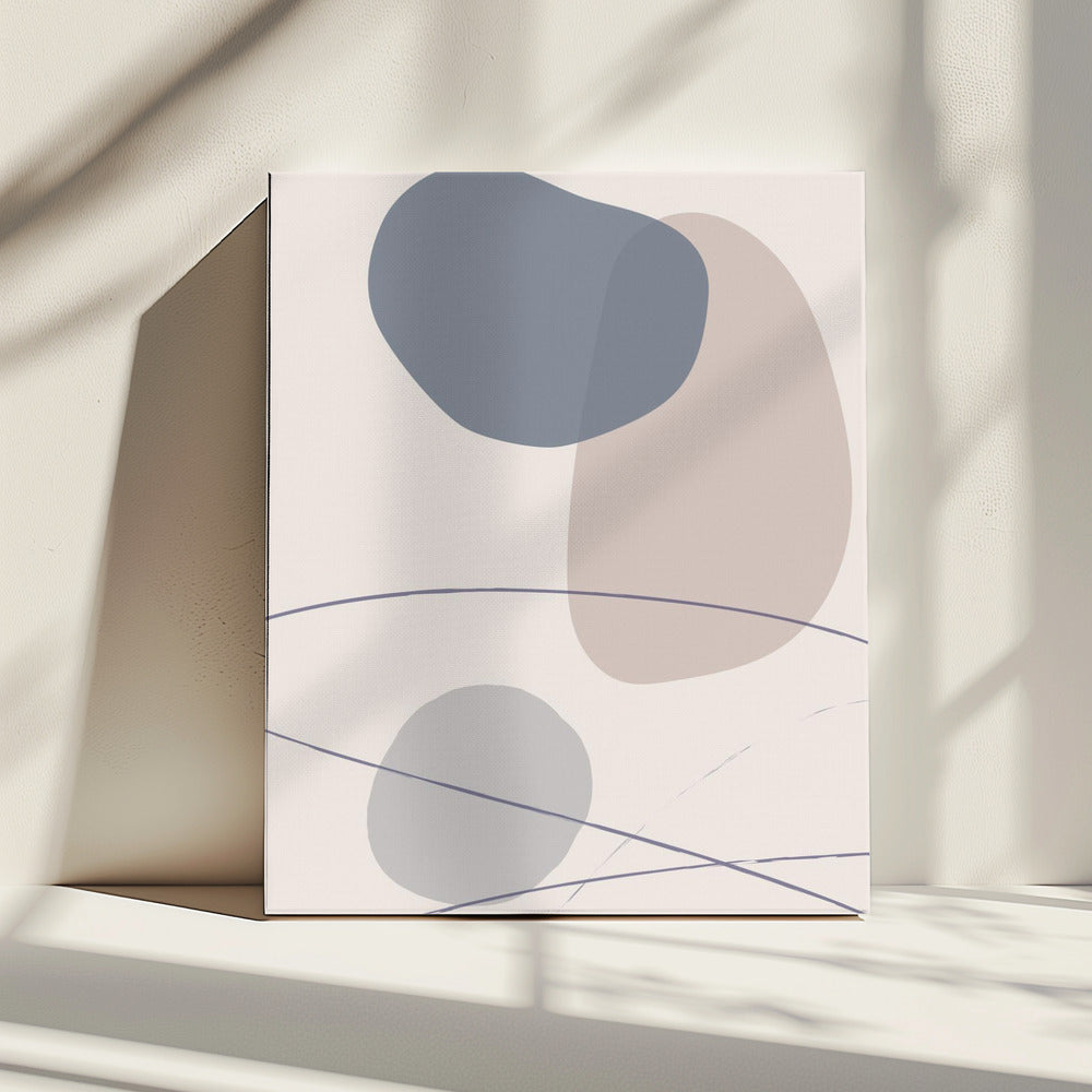 New Shapes Blue No 3 | Canvas