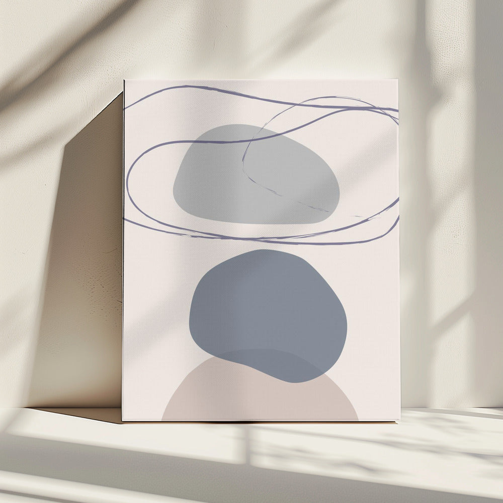 New Shapes Blue No 4 | Canvas