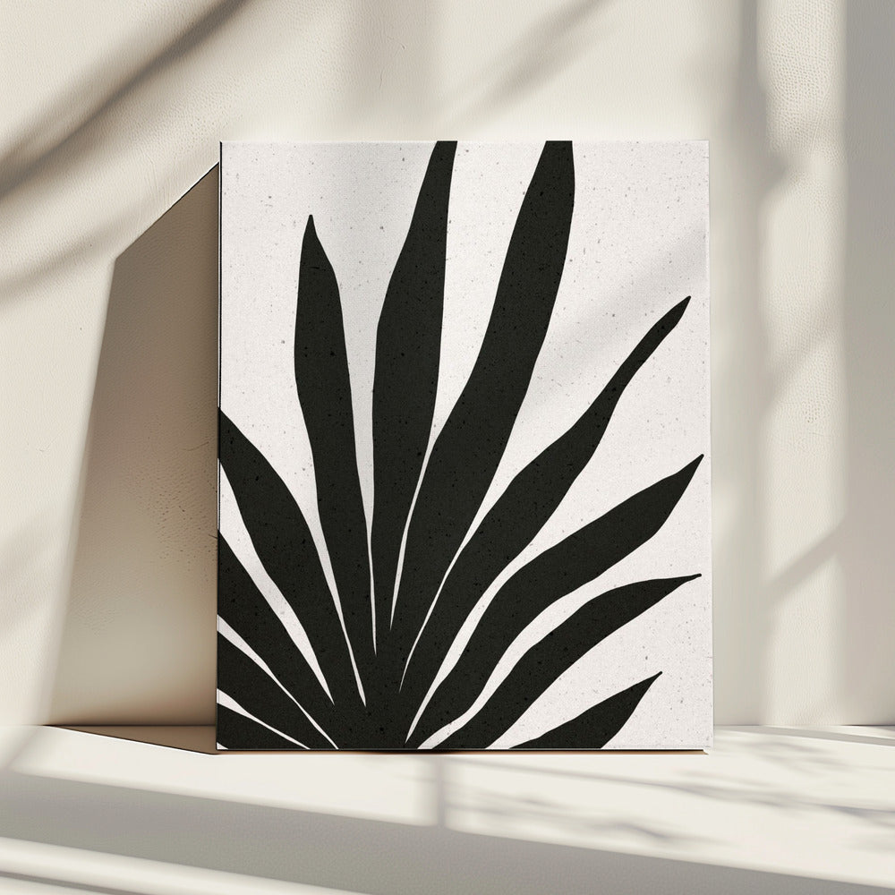 Abstract Black Leaves | Canvas