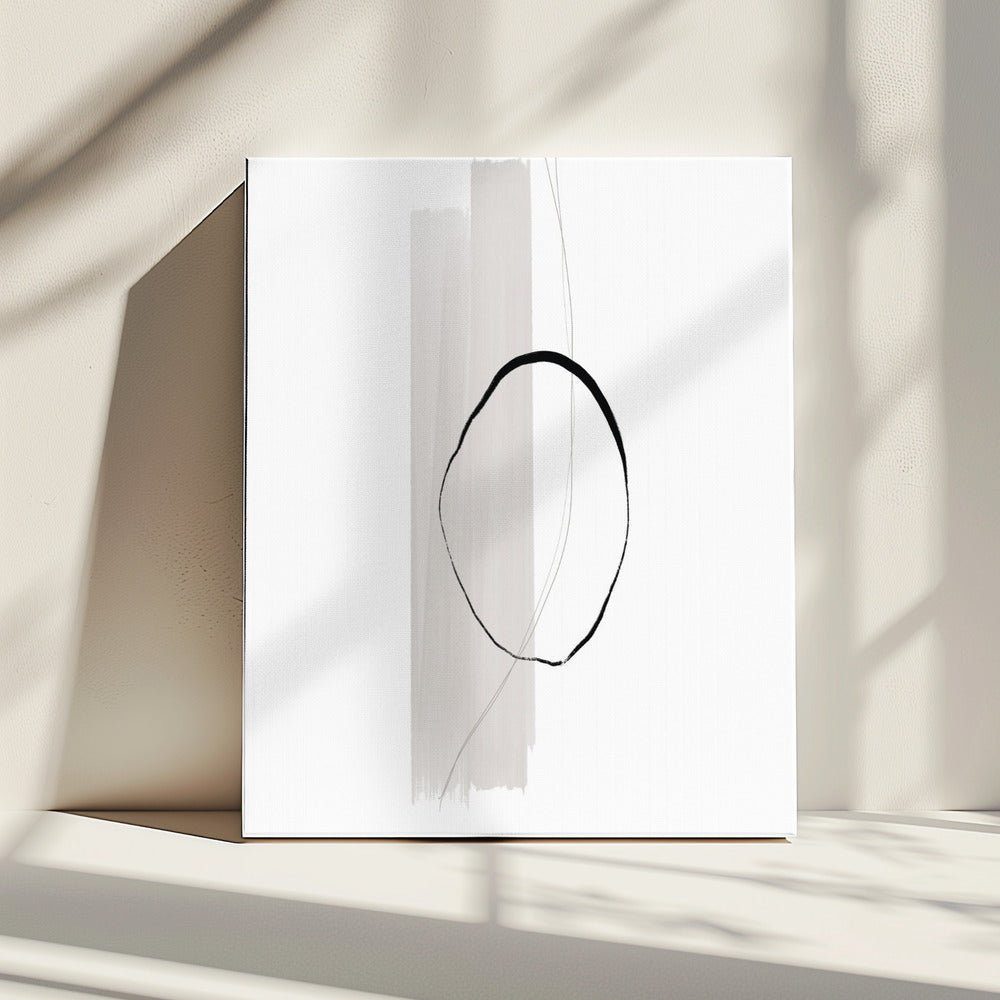 Delicate Black Circle | Canvas