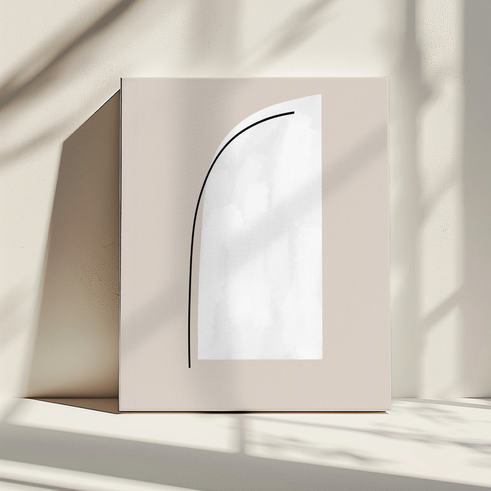Curved Black Lines | Canvas
