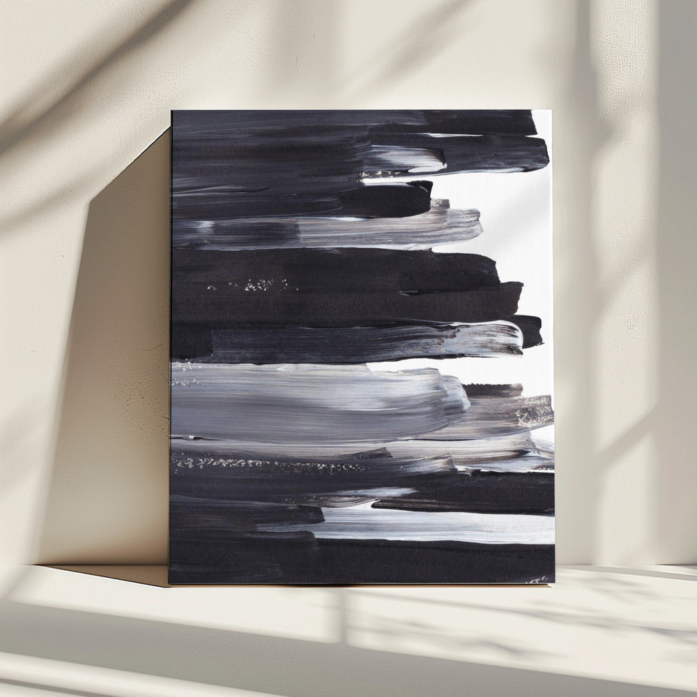 Monochrome Brushstrokes | Canvas