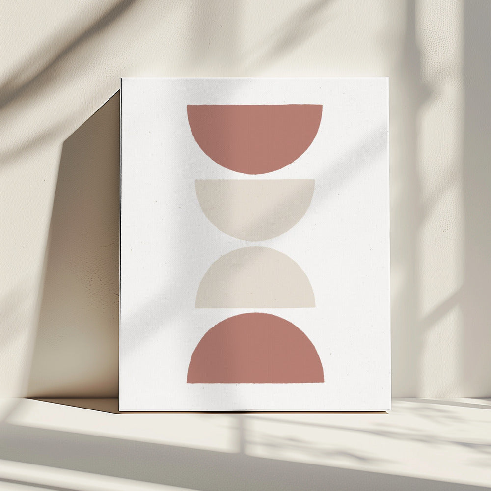 Stacked Half Circles in Earthy Tones | Canvas