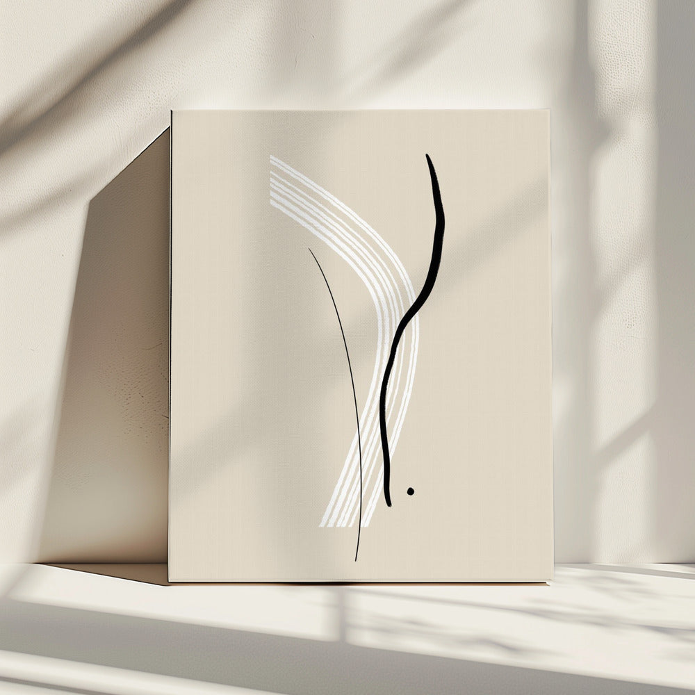 Elegant Black and White Lines | Canvas