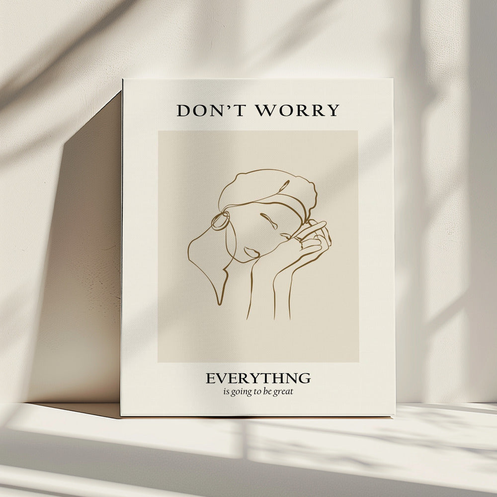 Modern line portrait | Canvas